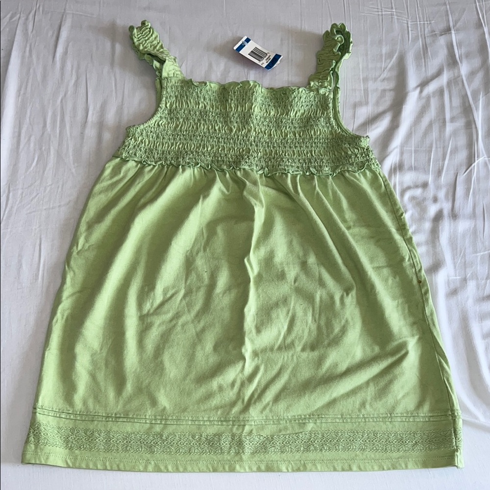 Epic Threads Green Smocked Sundress Sleeveless Casual